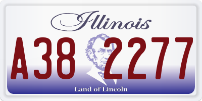 IL license plate A382277