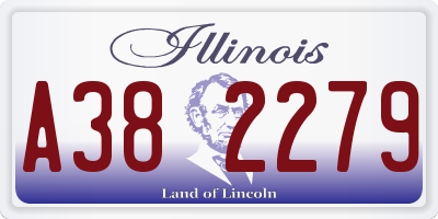 IL license plate A382279