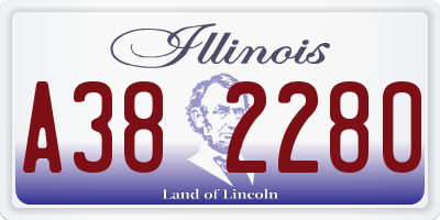IL license plate A382280
