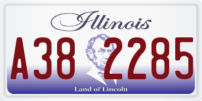 IL license plate A382285