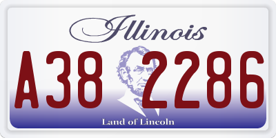 IL license plate A382286