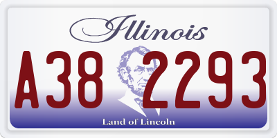 IL license plate A382293