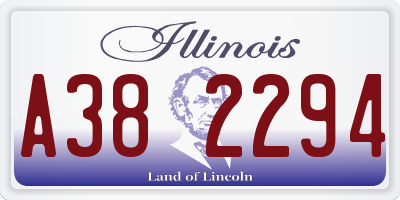 IL license plate A382294