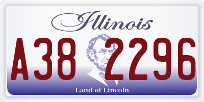 IL license plate A382296
