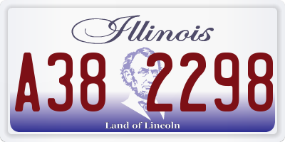 IL license plate A382298