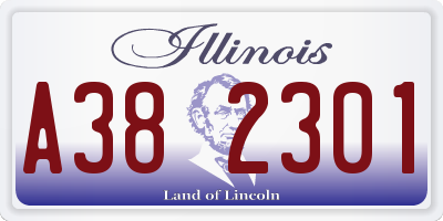 IL license plate A382301