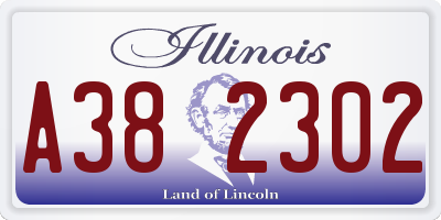 IL license plate A382302