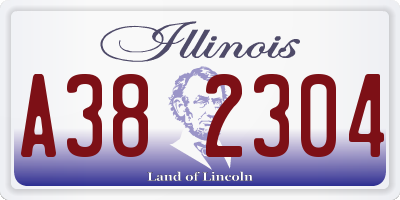 IL license plate A382304