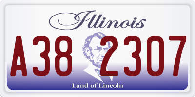 IL license plate A382307