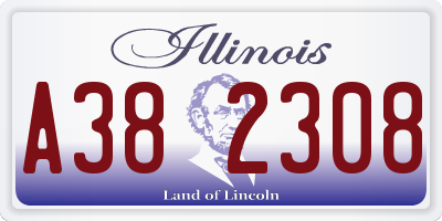 IL license plate A382308