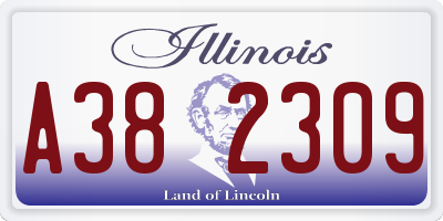 IL license plate A382309