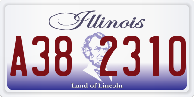 IL license plate A382310