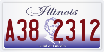 IL license plate A382312