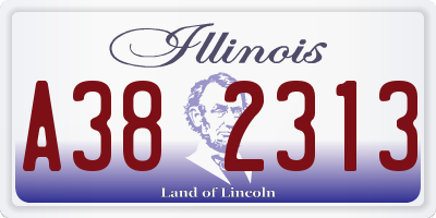 IL license plate A382313