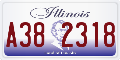 IL license plate A382318