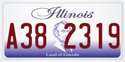 IL license plate A382319