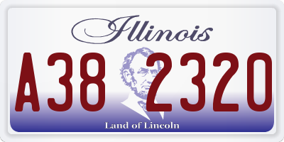 IL license plate A382320
