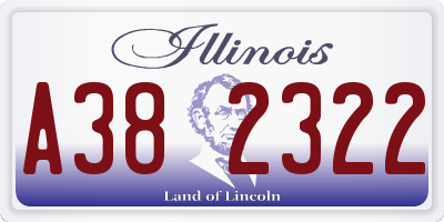 IL license plate A382322