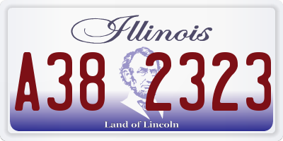 IL license plate A382323