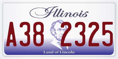 IL license plate A382325