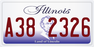IL license plate A382326