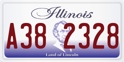IL license plate A382328