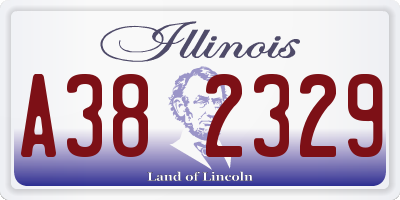 IL license plate A382329