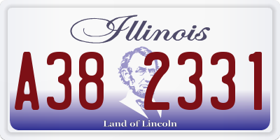 IL license plate A382331