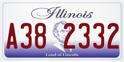 IL license plate A382332
