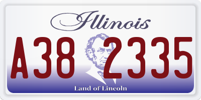 IL license plate A382335