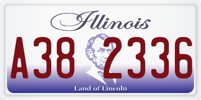 IL license plate A382336