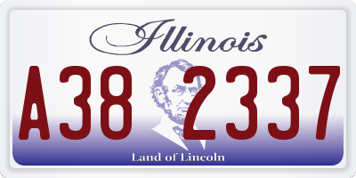 IL license plate A382337