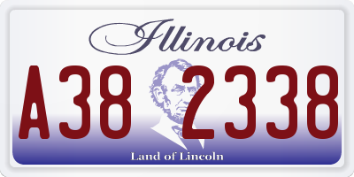 IL license plate A382338