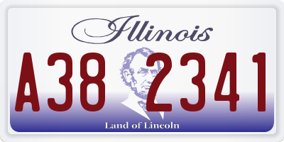 IL license plate A382341