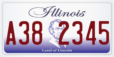IL license plate A382345