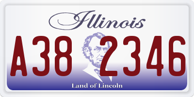 IL license plate A382346