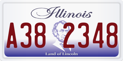 IL license plate A382348