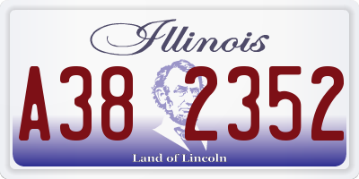 IL license plate A382352