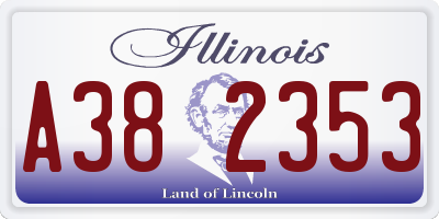IL license plate A382353