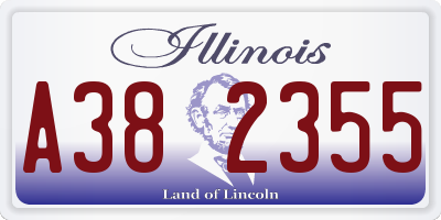 IL license plate A382355