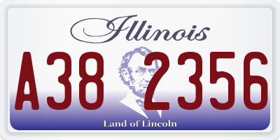 IL license plate A382356