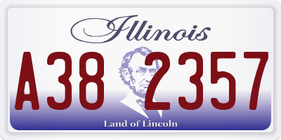 IL license plate A382357