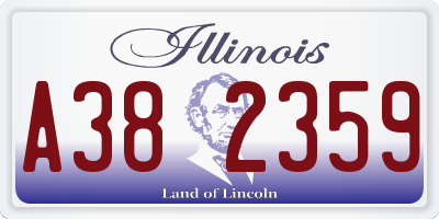 IL license plate A382359