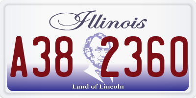 IL license plate A382360