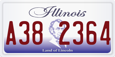 IL license plate A382364