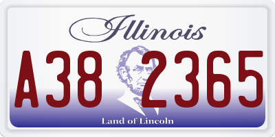 IL license plate A382365