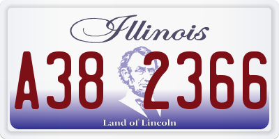 IL license plate A382366