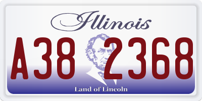 IL license plate A382368