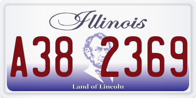 IL license plate A382369