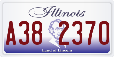 IL license plate A382370